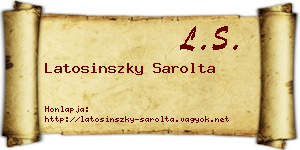 Latosinszky Sarolta névjegykártya